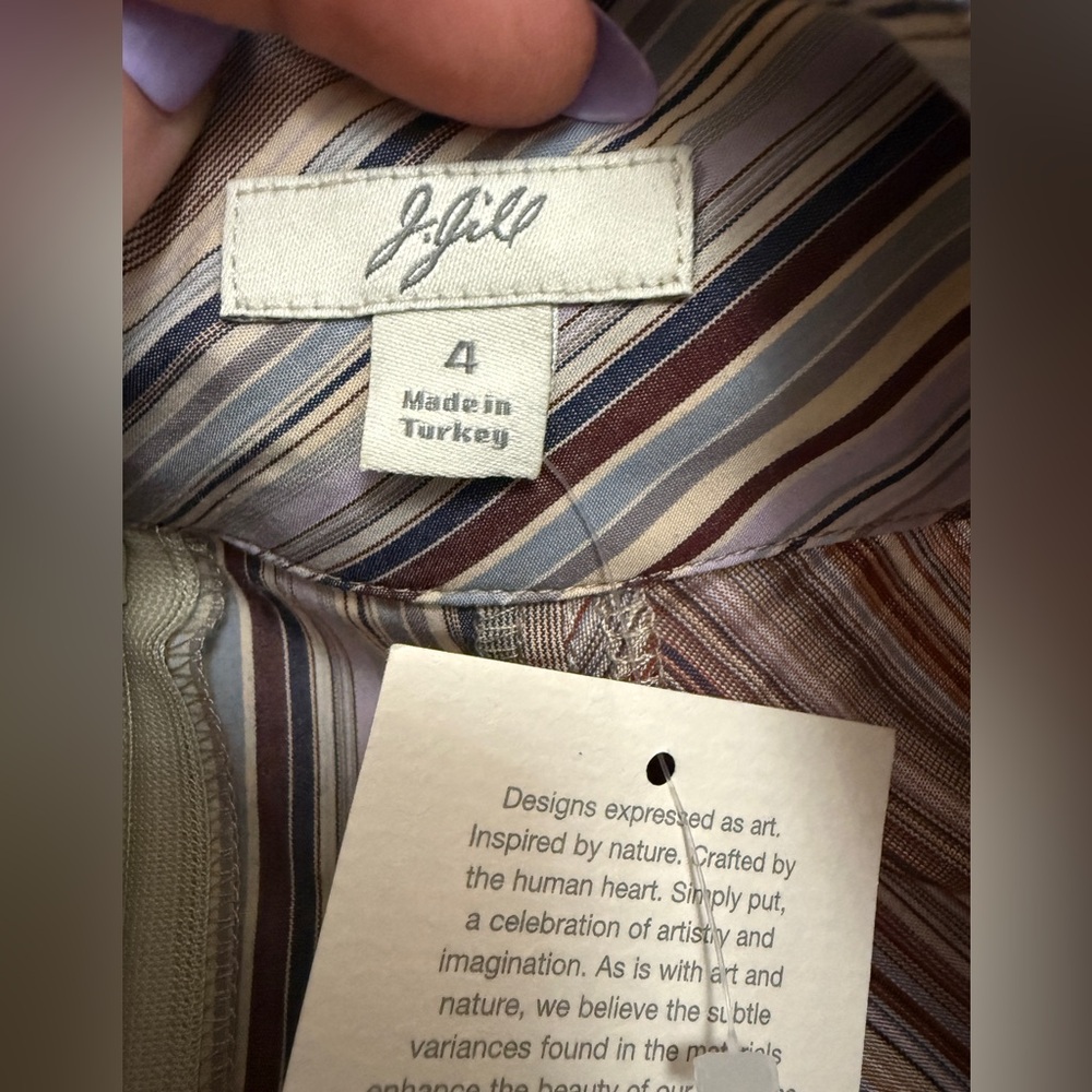 Vintage J. Jill - Cotton Striped Patchwork Skirt - size 4, NEW WITH TAGS - Picture 3 of 14